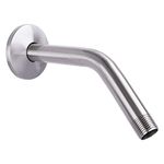 LDR 8 Inch Shower Arm and Flange, Stainless Steel Construction, Shower Head Extension Extender Pipe Arm, Brushed Nickel Finish