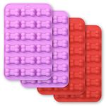 Cozihom Bone Shaped Silicone Molds, 18 cavity, Food Grade, FDA Approved, BPA Free Molds for Chocolate, Candy, Cake, Pudding, Jelly, Dog Treats Molds. 4 Pcs