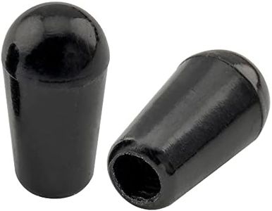 Musiclily Pro Tamaño Métrico Roscado Botón Selector Pastilla LP de 3 Posiciones Switch Tips para Guitarra Epiphone Les Paul, Negro(2 Piezas)