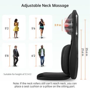 Snailax Full Body Massage Chair Pad – Heated Back and Seat Massager