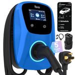 Tera Electric Car Charger for Tesla: Level 2 EV Charger ETL 48A 40A 240V Wall Home Smart Charging Station with Manual Setting Amps Schedule on Unit NEMA 14-50 25 FT Cable W01