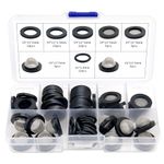 YIXISI 65 PCS Screen Hose Washers Kit, Filter Mesh Washer, Mesh Rubber Washers, Seal O Ring with Mesh Hose Gasket, for 1/2 Inch Water Faucet Shower Garden Hose Connector