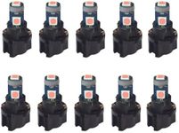 BlyilyB 10-Pack Pink T5 2721 37 74 Wedge Led Bulb PC74 Twist Sockets Replacement Dash Dashboard Lights Instrument Panel Cluster LEDS Lamps