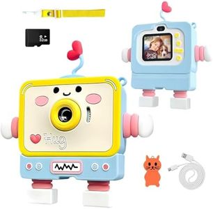 Kids Camera, 1080P HD Video Toddler Digital Camera, Selfie Mode, 2.0" LCD Screen, 32GB TF Card, Shockproof Silicone Case, USB Rechargeable Toy Camera, Christmas Birthday Gifts for Boys Girls Age 3-14