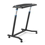 CXWXC Indoor Training Bicycle Desk, Height-Adjustable Computer Stand with Non-Slip Surface - Portable Bicycle Trainer Fitness Table with Lockable Wheels (Style A)