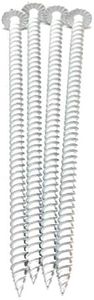 #10 x 4 Sheet Metal Screw; Hex Washer Head; 1/4" Drive; Sharp Point; White; 50 Pack