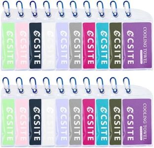 CSITE 20 Pack (47"x12") Cooling Towels for Neck and Face Bulk, Ice Towel for Hot Weather, Soft Breathable Chilly Gym Towels, Microfiber Towel for Work Out, Yoga, Running, Camping & More Activities
