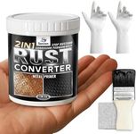 2 in 1 Rust Converter and Metal Primer, 5 oz Black Rust Reformer Paint for Metal, Trailer, Truck Frame, Car Chassis, Rust Encapsulator & Inhibitor, Heat Resistance Rust Black Paint for Metal