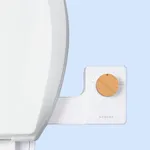 TUSHY Fresh Bidet: Ultra Slim Toilet Seat Attachment | Non-Electric Self-Cleaning Hygienic Nozzle w/Adjustable Water Pressure Control. (Easy DIY Install <10 Min), Bamboo Knob