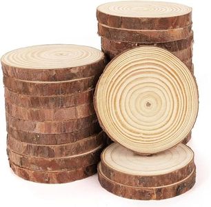Lemonfilter Natural Wood Slices 50 Pcs 2.4-2.8 Inches Craft Unfinished Wood kit Wood Coasters Wooden Circles Christmas Wood Ornaments Tree Slices for Arts Crafts Vintage Wedding Ornaments DIY Projects