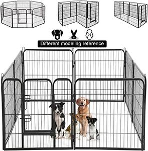 UNDERDOG Extra Heavy Duty Puppy Play Pen 8 x Panel Playpen Indoor/Outdoor Dog/Puppy Whelping Pen Pens (8 Panel 80x100cm)