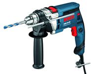 Bosch Professional Corded Impact DrillGSB 16 RE (240V, 750W, incl. Keyless Chuck 13 mm, Auxiliary Handle, Depth Stop 210 mm, in Carrying case)