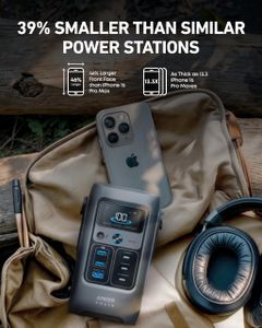 Anker SOLIX C200 Portable Power Station – 192Wh LiFePO4, 200W Solar Generator for Camping & Travel