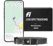 Fi Series 3 Smart Dog Collar - GPS Dog Tracker and Activity & Fitness Monitor, Waterproof, LED Light, Escape Alerts, Nationwide Coverage [Free 1 Year Membership] (Gray, Medium)