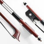 VINGOBOW Brazilwood Cello Bow 4/4 Full Size 71.5cm Ebony Frog Natural Mongolian Black Horsehair Well-Balanced Warm Tone