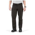 5.11 Tactical Men's Apex Cargo Work Pants, Flex-Tac Stretch Fabric, Gusseted, Teflon Finish, Black, Men's Size 38W x 32L