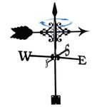 Weather Vanes For The Garden,Weather Vane for The Garden, Metal Weathevcanes Wind Direction Indicators with Arrow Ornament Weather Vanes Roof Mount for Yard Garden Courtyard Decorations