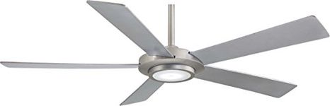 Minka-Aire F745-BN, Sabot Brushed Nickel 52" Ceiling Fan with Light & Remote Control