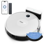 Thamtu Robot Vacuum Cleaner and Mop Combo Smart Navigation Strong Suction Power Robotic Vacuum Cleaner 2-in-1 Sweep and Mop Vacuum with Remote Control Compatible with Alexa