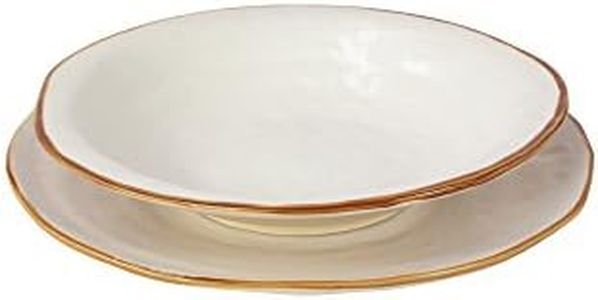 Novità Home - Set Piatti Piani, 4 Pezzi, Colore Bianco