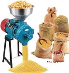 Snowtaros Electric Grain Mill Grinder 3000W 110V, Commercial Corn Grinder with Funnel, Dry Feed Grain Mill Machine, Thickness Adjustable, Powder Grinder for Grain Corn Rice Herbs Pepper (Dry Grinder)