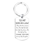 Nimteve Son in Law Keyring Gifts for Son in Law Father's Day Gifts Wedding Christmas Birthday Gifts for Son in Law Appreciation Engagement Gifts from Mother Father of Bride Son-in-Law Gift Ideas