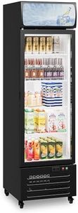 GarveeTech Commercial Display Refrigerator with Single Glass Door, 11.5 Cu.Ft Merchandiser Beverage Refrigerators Fridge, Upright Beverage Cooler, Soft Led Light, Adjustable Shelves