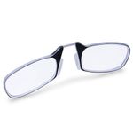 AEC Nose Resting Reading Glasses +1.50 Power Full Rim Stylish Dual-Tone Plastic Frame Eyeglasses with Phone Attachable Case for Men and Women (Black)