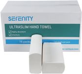 Serenity Ultraslim Hand Towels, 16 Packs, 150 Sheets per Pack, 23x24cm, Highly Absorbent Hand Paper Towels.