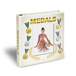 Mercurydean Award Medal Binder Organizer Storage 18 Medals Display Certificates Bibs Gymnastics Swimming Track Running Winner Gift