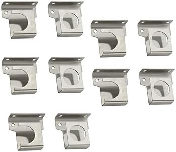 4ever Stainless Steel Solid 25 mm Curtain Rod Universal Wall to Wall Bracket for Door and Windows - Pack of 5 Pair