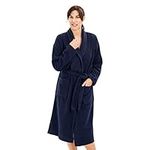 HOMELEVEL Terry Bathrobe Travel Bathrobe 100% Cotton Bathrobe - Women Men Ladies and Men Dressing Gown Saunarobe Travel Dressing Gown