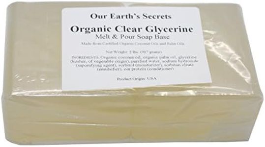Organic Clear Glycerin - 0.9kg Melt and Pour Soap Base - Our Earth's Secrets