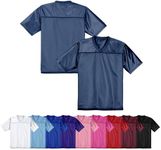 Blank Football Jerseys for Men,Plain Practice Sports Uniform Tops Youth Athletic Shirt Women White Black Red Pink Navy S-4XL, Navy, XX-Large