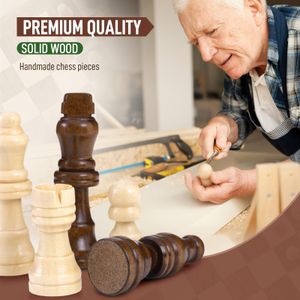 Peradix Wooden Magnetic Chess Set – Portable Board Game