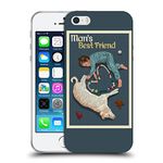 Head Case Designs Officially Licensed Lantern Press Man's Bestfriend Man Cave Soft Gel Case Compatible With Apple iPhone 5 / iPhone 5s / iPhone SE 2016