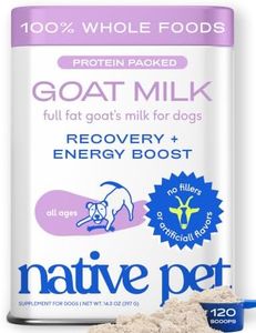 Native Pet Goat Milk for Dogs - Organic Goat Milk Powder for Dogs and Cats - Puppy Formula Dairy Replacement Packed with Protein & Vitamins for Immunity, Recovery & Growth for Active Pups - 120 Scoops