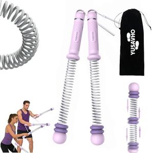 Adjustable Ropeless Battle Ropes for Home Gym for Men & Women, Heavy Duty Cordless Battle Rope with Storage Bag,Exercise Ropes with Variable Resistance, Strength & Low-Impact Cardio for HIIT(Purple)