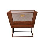 Ivyline Norfolk Square Firebowl with Stand in Rust - UV Stable & Frost Resistant - Decorative Contemporary Stylish Outdoor Firepit - H44.5cm x W52cm