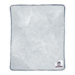 Northwest College Soft Two-Tone Sherpa Throw, 50" x 60" Blanket, Officially Licensed for Bedding, Sofa, or Gameday, Frosty Fleece Cover (UCONN Huskies - Blue,)