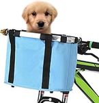 Bike Basket,RilexAwhile Foldable Small Pet Cat Dog Carrier Front Removable Bicycle Handlebar Basket Quick Release Easy Install Detachable Cycling Bag Mountain Picnic Shopping.