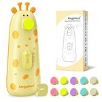 Baby Nail Trimmer Electric,Megainvo 13 in 1 Safe Baby Nail File with 10 Grinding Heads, Whisper Quiet, LED Light Baby Nails Clippers Electric for Baby Newborn Toddler Fingers&Toenails Kits, Orange