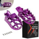 JFG RACING Dirt Bike Pegs,Motorcycle Foot Pegs MX Foot Pedals Rests CNC for Light Bee Surron/CRF150F CRF230F 2003-2019/KDX200 1983-1994 - Purple