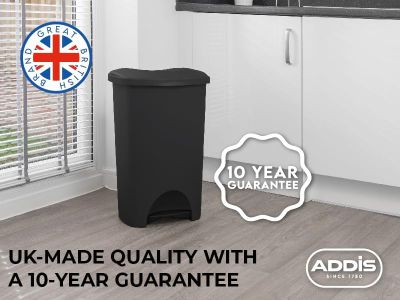Addis 50L Pedal Bin – Grey Metallic Kitchen Waste Bin