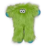West Paw Rowdies Durable Plush Dog Toy with HardyTex and Zogoflex Chew Zones, PEET, Lime