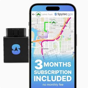 Spytec Plug-in GPS Car Tracker w/ 3 Month Service, No Fees, GPS Tracking for Vehicles, Trucks, & Family Safety, Easy Installation, Speed Monitoring, Location History, USA & Worldwide Tracking