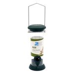 Classic Bird Seed Feeder, Hanging Bird Feeder with Two Perch Ports, Easy to Clean, Suitable for Seeds and Seed Mixes, Durable and UV-Stabilised (300g) - RSPB