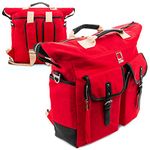 Lencca Phlox Backpack HOT RED Carry on Laptop Bag fits Apple MacBook Pro 15' & 13' Retina / MacBook Air 11' & 13' inch