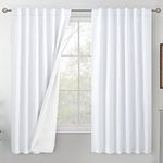 BGment White Blackout Curtains for 