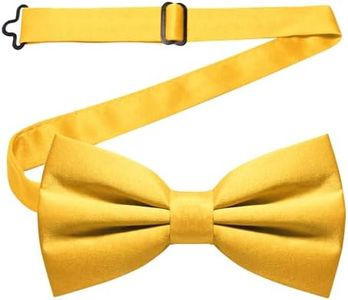 JEMYGINS Yellow Pre-tied Bow Tie Adjustable Bowtie for Men(17)